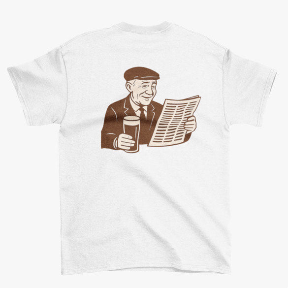 White Relaxed Fit Old boys T-Shirt