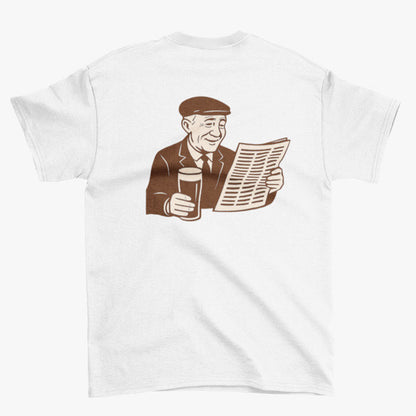 White Relaxed Fit Old boys T-Shirt