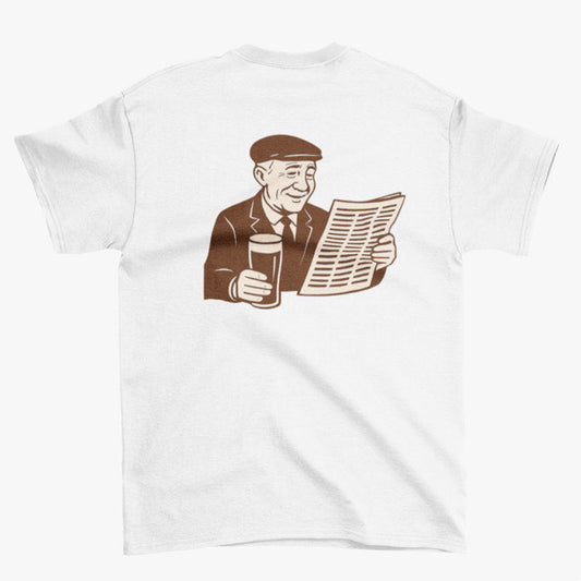 White Relaxed Fit Old boys T-Shirt