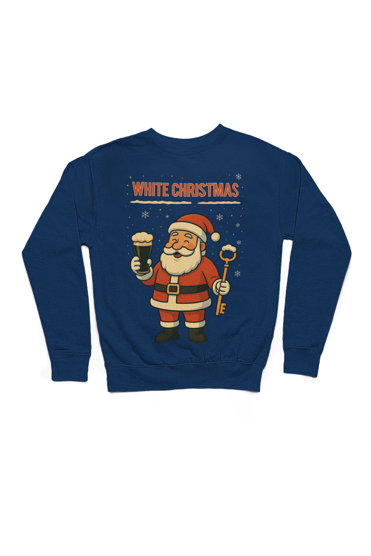 Dark Navy White Christmas sweatshirt